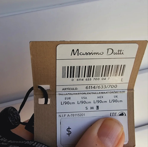 Massimo Dutti Rare Snakeskin Belt Dark Brown Leather Golden Hardware size L 90 - Picture 7 of 9